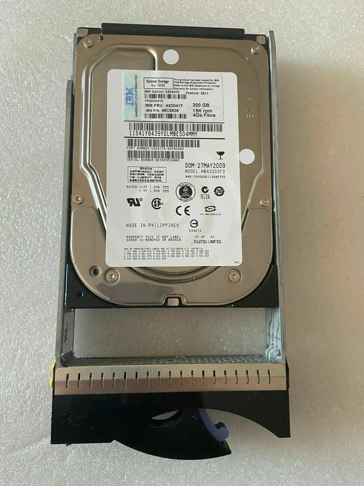 IBM 42D0417 42D0413 42D0410 46C8836 300G 15K 6Gbps 3.5'' FC SAS HARD DRIVE HDD - Image 2 of 4