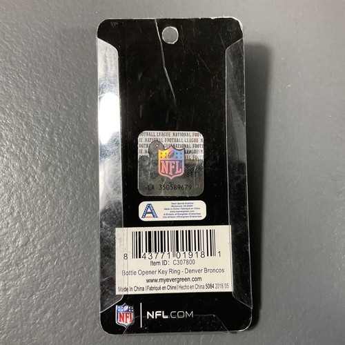 Denver Broncos Metal Key Tag Bottle Opener Silver Team Logo Sports NFL Football - Picture 16 of 24