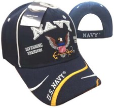 US Navy Logo Defending Freedom Cap Hat OFFICIALLY LICENSED BY THE US NAVY