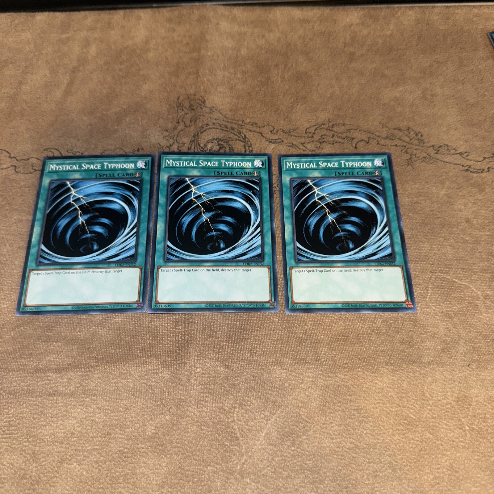 Yugioh! Mystical Space Typhoon x3 LDK2-ENJ32 Playset NEW Unlimited NM/M