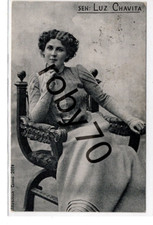 STORIA POSTALE CP SEN. LUZ CHAVITA VIAGGIATA PER CITTA' DI CASTELLO PERUGIA 1912