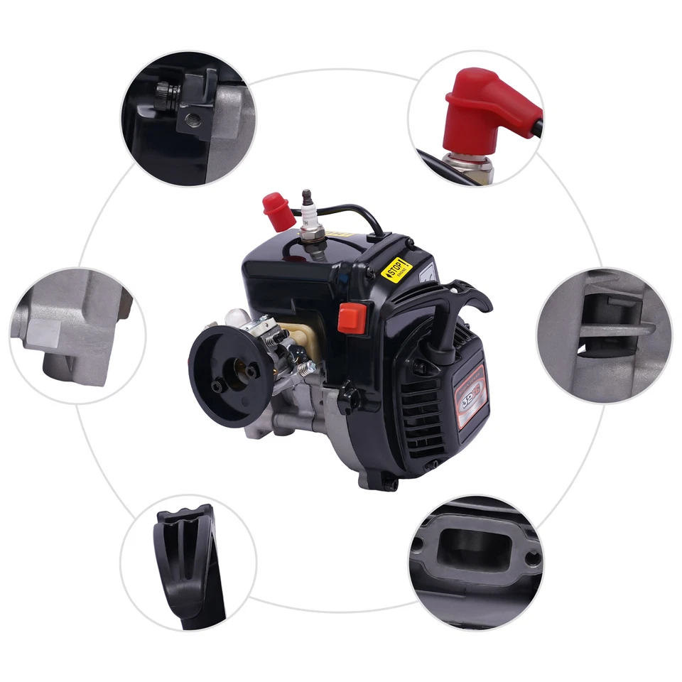 1/5 Scale RC Car 4 Bolt 32cc Gas Engine for HPI ROVAN Baja KM 5B 5T SS 5SC GOPED - Image 3 of 4