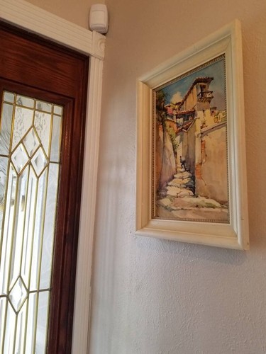 Vintage Art Print, Old Town Painting - Picture 3 of 9