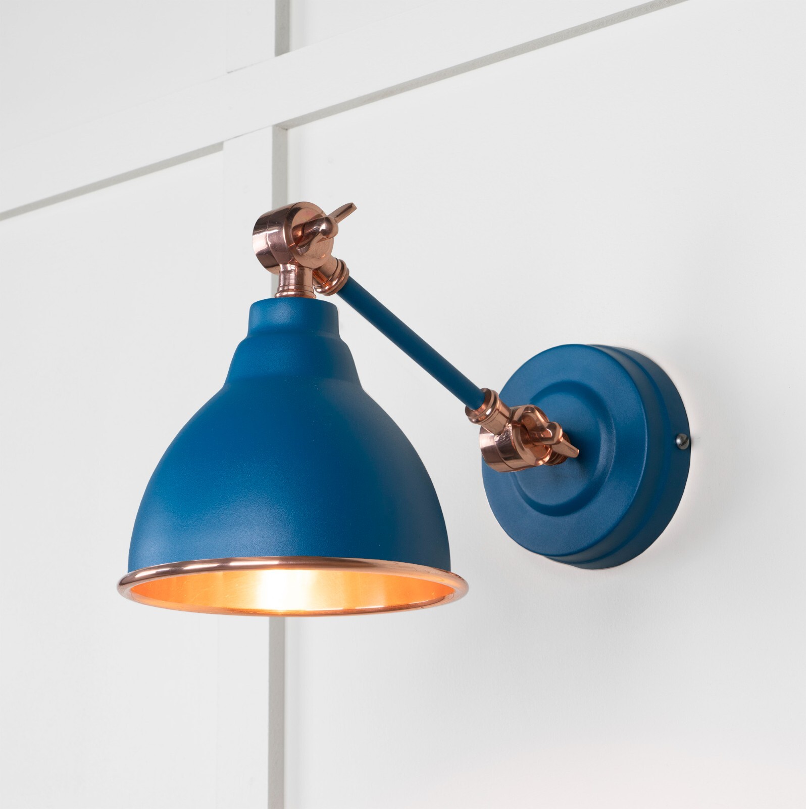 From The Anvil 49714SU Smooth Copper Brindley Wall Light in Upstream