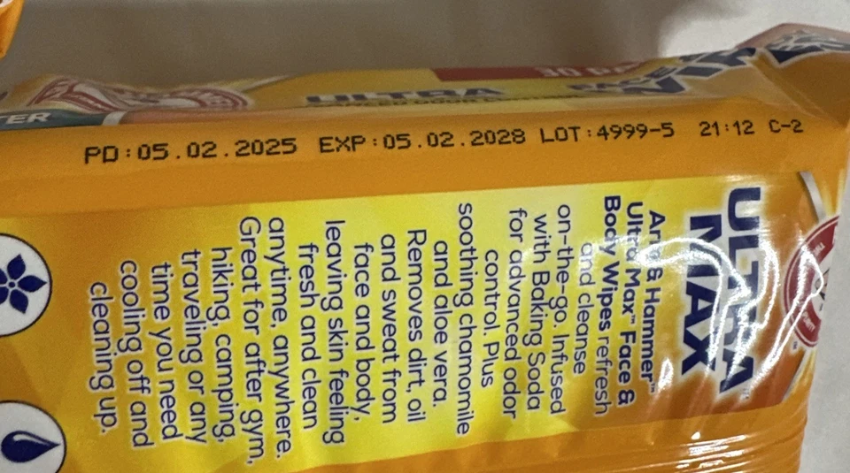 Arm & Hammer Ultra Max Face & Body Wet Wipes Cool Water 30 Count 2 Packs - Image 3 of 3