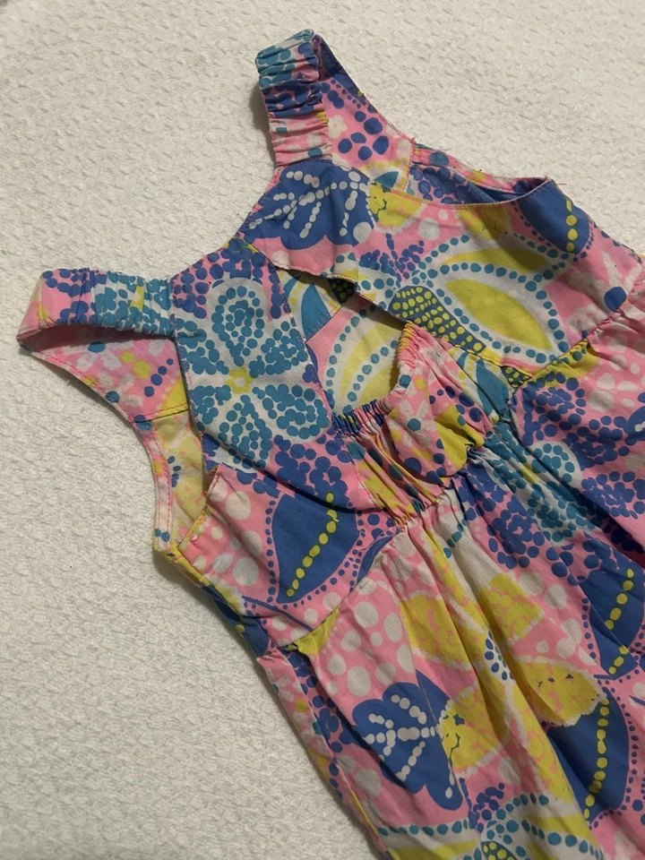 Healthtex Baby Girls Size 3T Floral Print Sleeveless Multicolor Dress - Image 4 of 4