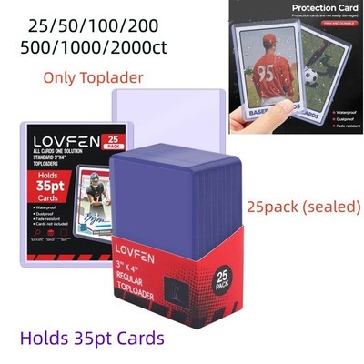 25/50/100/200/500/1000CT 3''X4'' Rigid Toploader für 35pt Pokémon Yu-Gi-Oh TCG