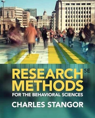 Research Methods for the Behavioral - Paperback, by Stangor Charles - Very Good