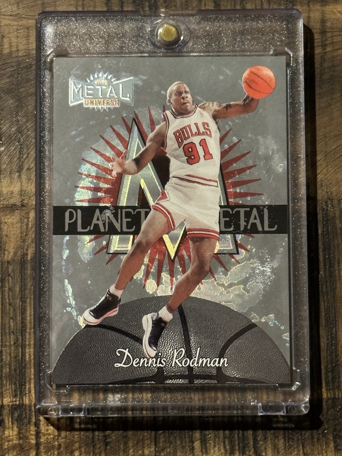 1997 Metal Universe Planet Metal Dennis Rodman Insert Card #10 of 15