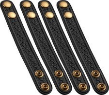 1 Inch Duty Belt Keeper with Brass Snaps for 2 1/4 inch Wide Belts Pack of 4...