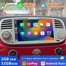 7" For Fiat 500 2007-2015 Apple Carplay Android 15 Car Stereo Radio GPS Nav WIFI