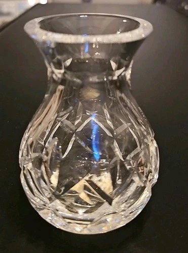 Vintage WATERFORD CRYSTAL POSY VASE 3.75" w/Tag & ETCHED WATERFORD LABEL