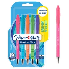 Paper Mate Flexgrip Ultra Retro Ballpoint Pens   Medium Point (1.0mm)   Blue Ink