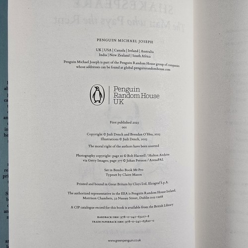 Shakespeare: The Man Who Pays The Rent by Judi Dench. Signed Hardback Book - Foto 8 di 18