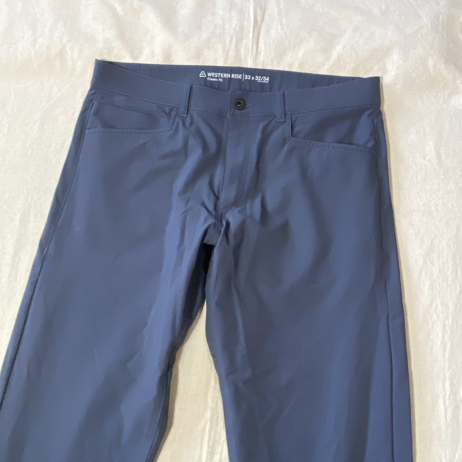Western Rise Pants Mens 33 34x31* Diversion Performance Commuter Tech Blue