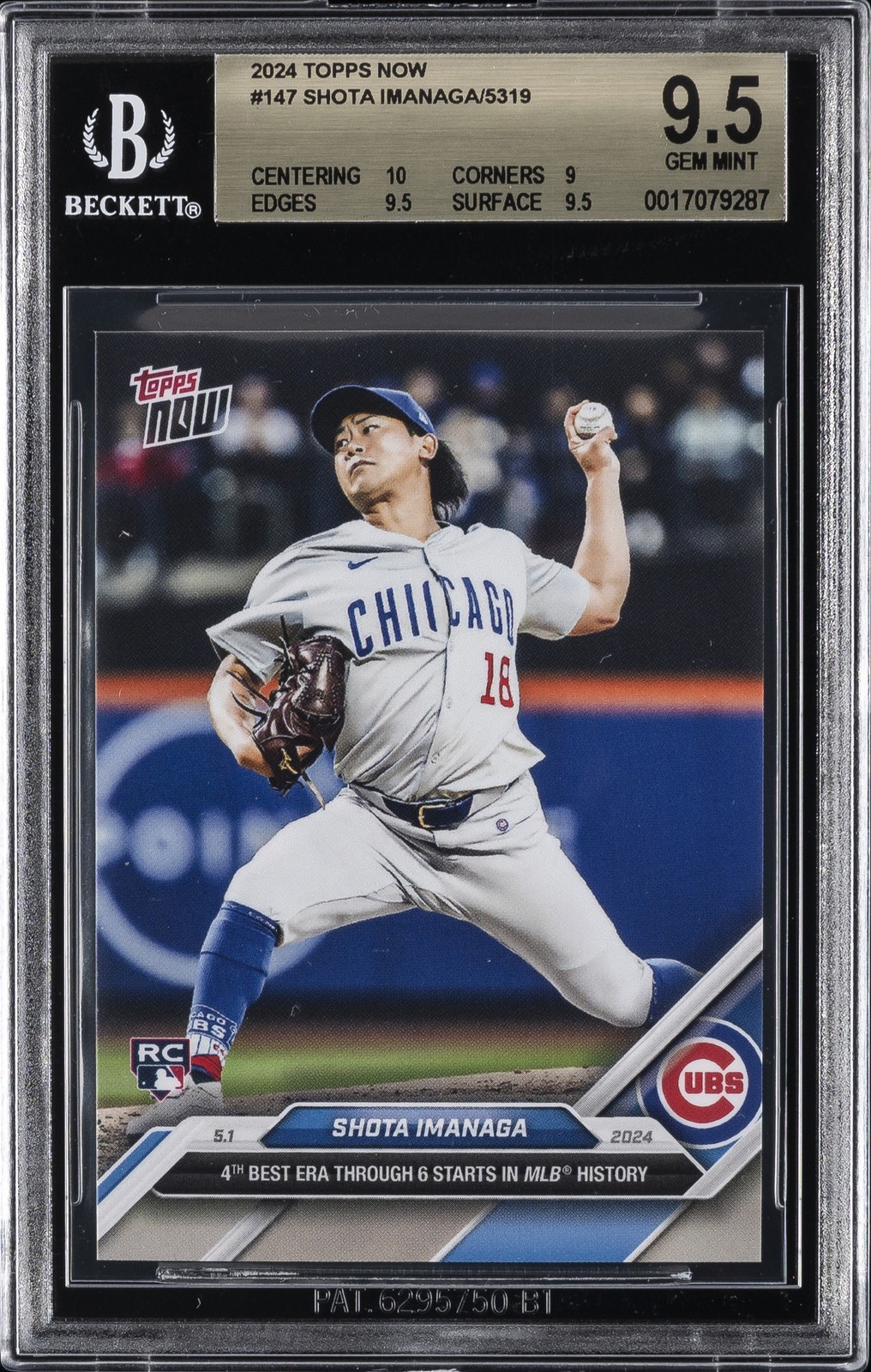 2024 TOPPS NOW #147 SHOTA IMANAGA/5319 BGS 9.5