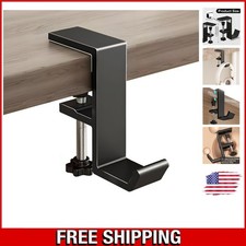 Elegant Aluminum Alloy Headphone Stand - Adjustable Desk Mount for Gamers