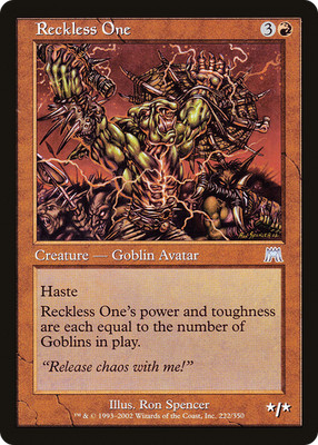 Reckless One #222 (MP) Onslaught ONS Magic MTG
