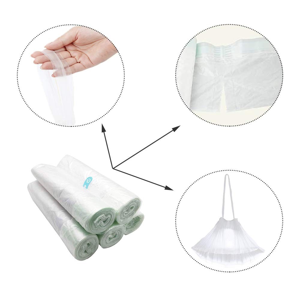 100Pack Potty Chair Liners with Drawstring,Toilet Seat Potty Bags Cleaning Ba...