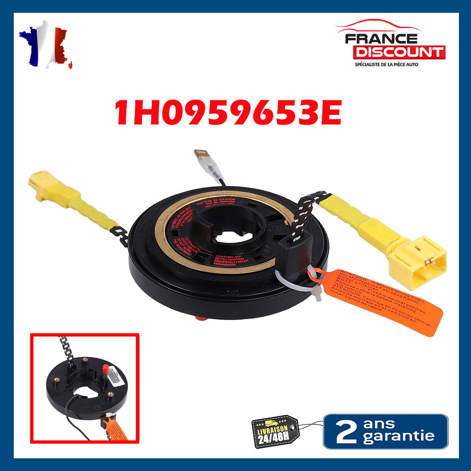 Spirale contacteur tournant 1H0959653E de klaxon pour VW Polo 6N1
