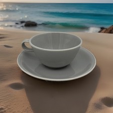 Vintage Homer Laughlin Jubilee Gray Teacup And Saucer Set HLC WV USA @@Vintage @