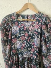 Laura Ashley Vintage Floral Print Prairie Dress Size 8 100 Cotton