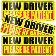 Magnet for Car, Please Be Patient 3Pcs Magnetic Reflective Novice New Driver