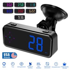 2026 Mini Led Digital Speedometer Gps Car Hud Head Up Display Mphkmh Universal