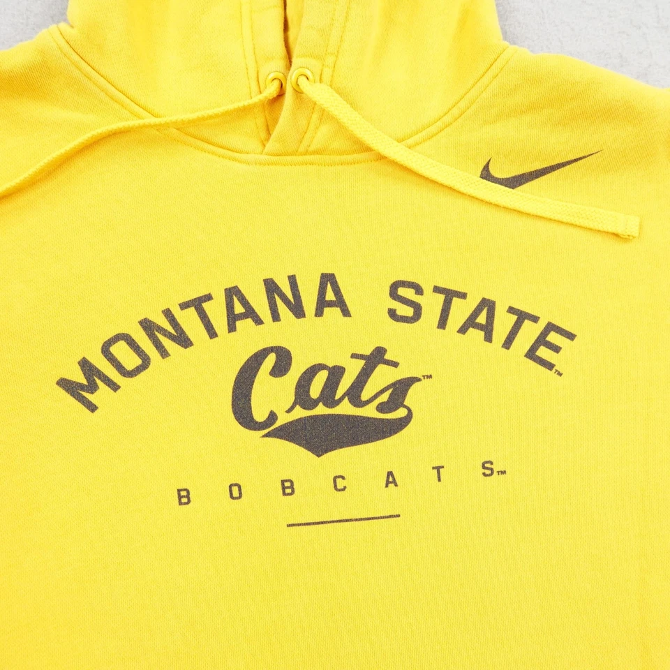 Montana State Bobcats Sudadera con Capucha Para Hombres Grande Dorado Nike Sudadera Pullover Gatos NCAA Foto 3 de 4