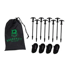  All-Terrain Ground Stake Kit, 8 Threaded Tip Stakes, 4 Tie-Downs, Carry Bag, 