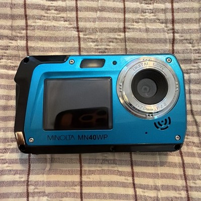 Minolta MN40WP 48MP QHD Dual LCD Screen Waterproof Digital Camera Turquoise Blue