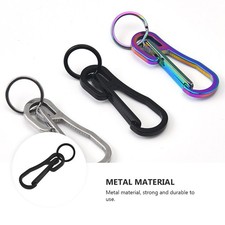 Metal Quick Release Keychain Clip Purple Practical Strong Durable Snap Hook