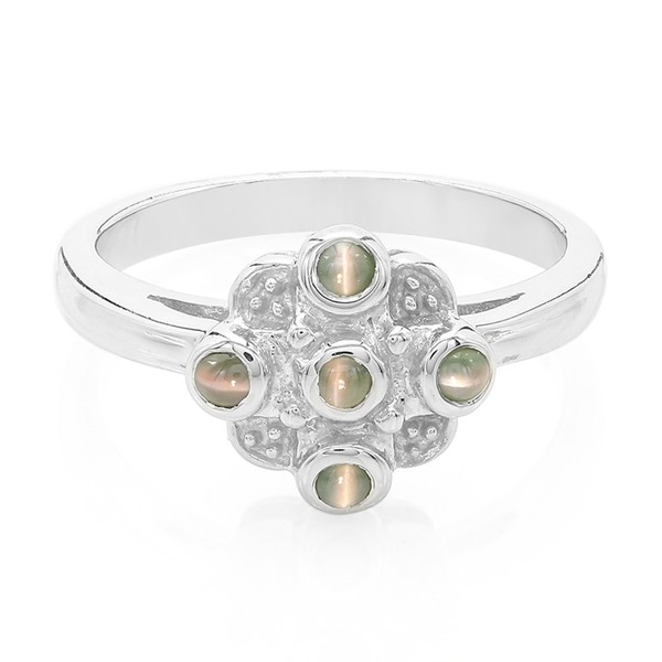 Cavill Alexandrit Ring 0,21Ct Katzenauge 925 Sterling Silber Damen-image