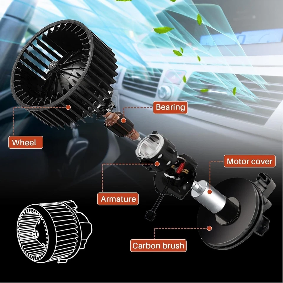 Motor calentador soplador HVAC para Audi A3 A3 Quattro 2006-2013 Golf Jetta 2005-2018 Foto 4 de 4