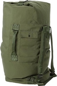 Military Duffle Bag OD Green Nylon Sea Bag Carry Straps Army Duffel USGI