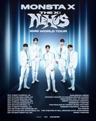 Monsta X The X Nexus 2026 World Tour Poster Kpop Concert Fan Merch Wall Art