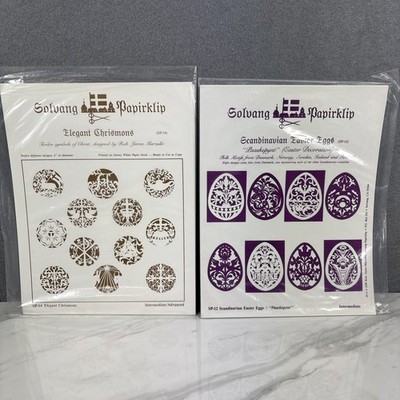 2 Solvang Papirklip Papercutting Patterns Scandinavian Easter Elegant Chrismons