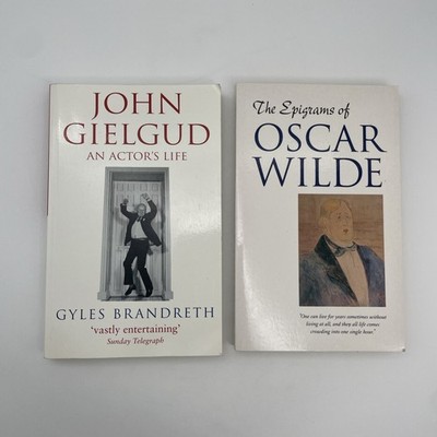 The Epigrams of Oscar Wilde & John Gielgud an actor s life x2 paperback books