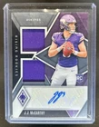 2024 Panini Phoenix JJ McCarthy Rising Rookie Dual Patch Auto RC Jersey #/149