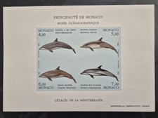PROMO Monaco bloc 56a non dentelé imperf Dauphin Océan Dolphin cote 240€