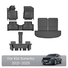 Car Floor Mats Trunk Mat Cargo Liner Backrest Mat Fit For Kia Sorento 2021-2025