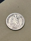 1884 P Seated Liberty Silver Dime CHOICE FINE Coin