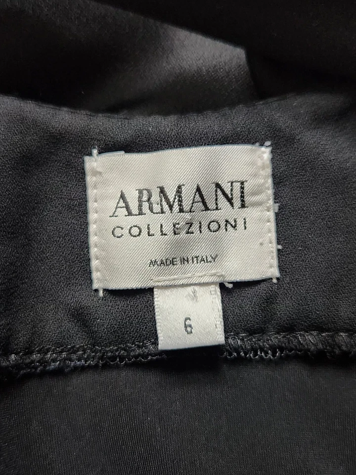 Armani Collezioni Negro Vestido Formal Vestido de Cóctel Formal Talla 6 Usado en Excelente Condición Foto 4 de 4