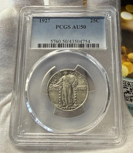 1927 Standing Liberty Quarter - 25c PCGS AU50 -
