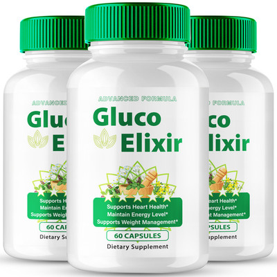 (3 Pack) Gluco Elixir Blood Pills, Advanced Blood Support Pills for Circulation