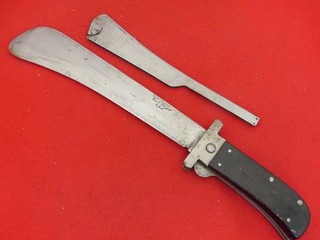 Cattaraugus USA 1940's World War II Pilot Survival Machete/ Bolo Knife & guard