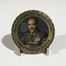 CHALLENGE COIN: CMSAF Thomas N. Barnes USAF Enlisted Force Tribute with Case!