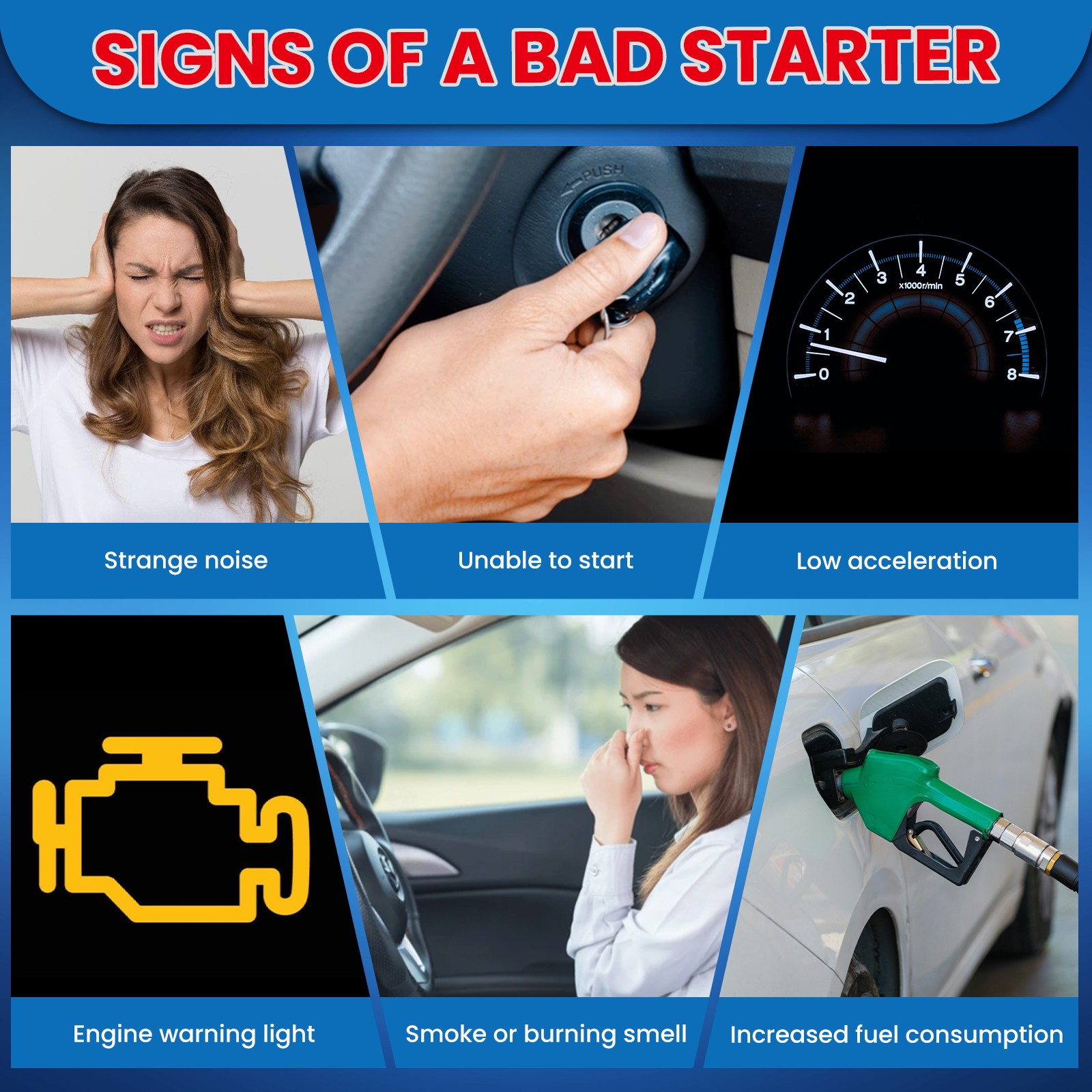 Starter Motor for Infiniti FX35 G35 M35 Nissan 350Z 3.5L 1.4KW 12V 10T Only RWD