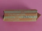 40 SILVER Washington Quarters 1940's...1 Roll