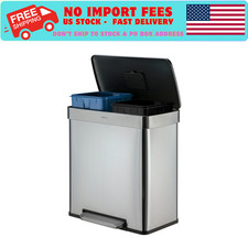 Step-On Trash Can 60L Stainless Steel Silver - Lot of 18 — listing 4